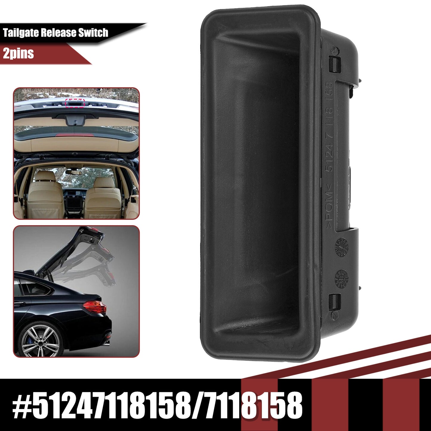 Boot Lid Trunk Tailgate Handle for BMW E82 E88 E90 E92 E60 X1 X5 E70 51247118158 Q