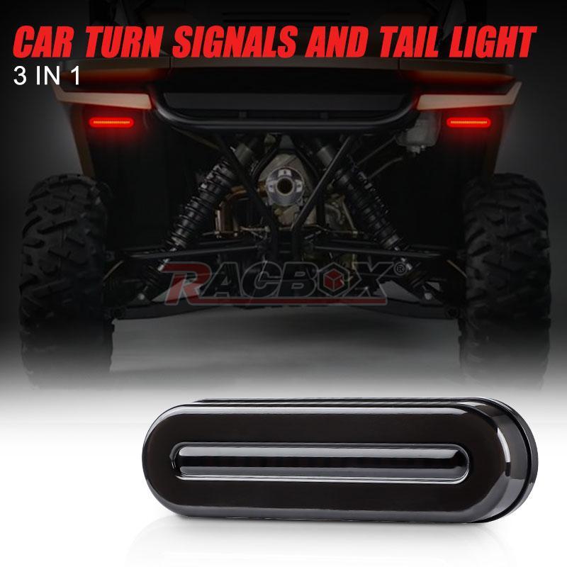 Motorcycle LED Running Brake Stop Turn Signal Flowing Tail Light Bar For ATV UTV