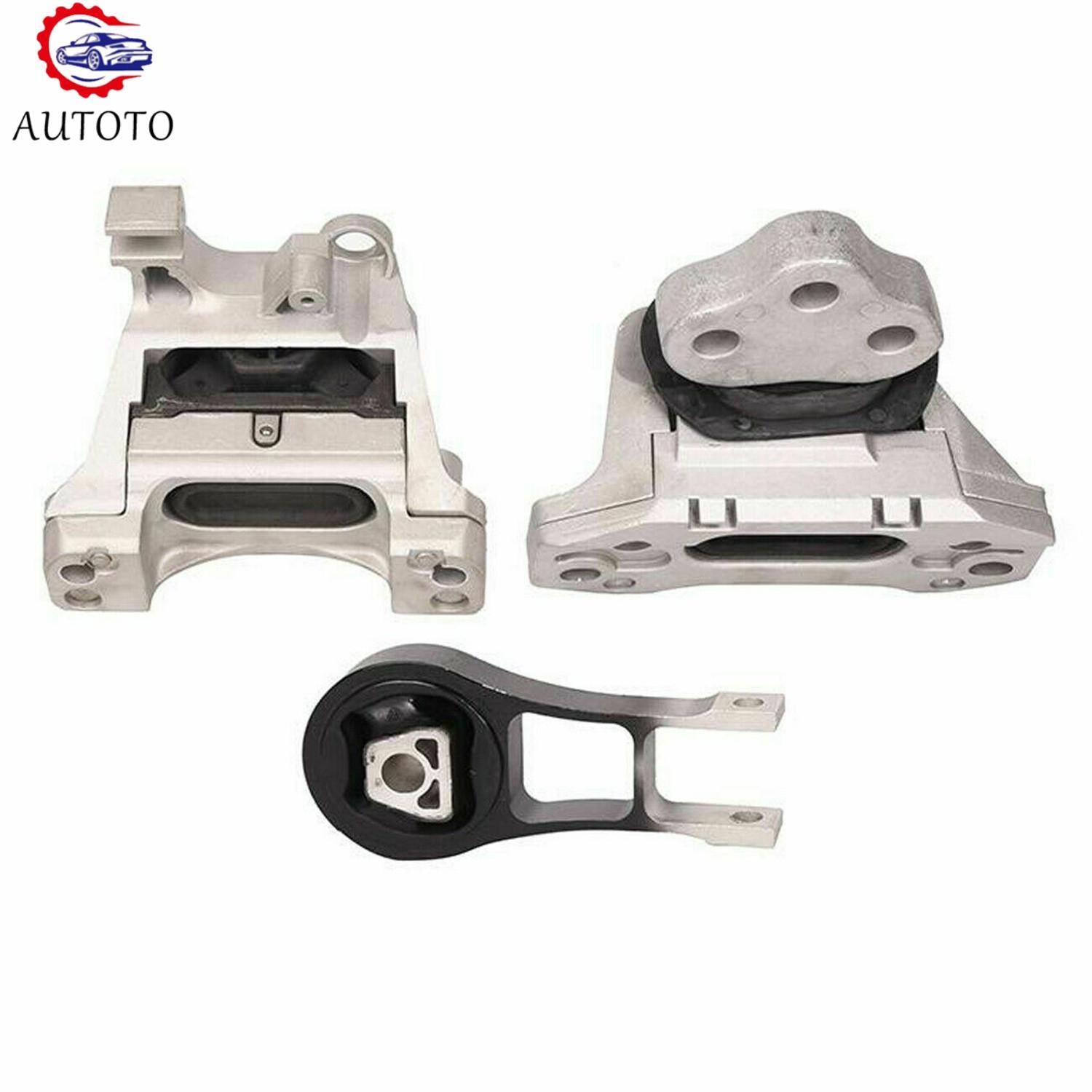 3PCS Complete Engine Motor Transmission Mount Set Fits for Jeep Cherokee 14-19