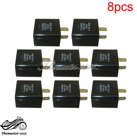 12V DC Flasher Relay For Led Turn Signal Light Blinker Dirt Bike ATV Motorcycle Q
