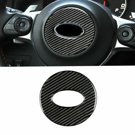 Carbon Fiber Interior Steering Wheel Trim Cover Fit for Subaru BRZ 2013-17