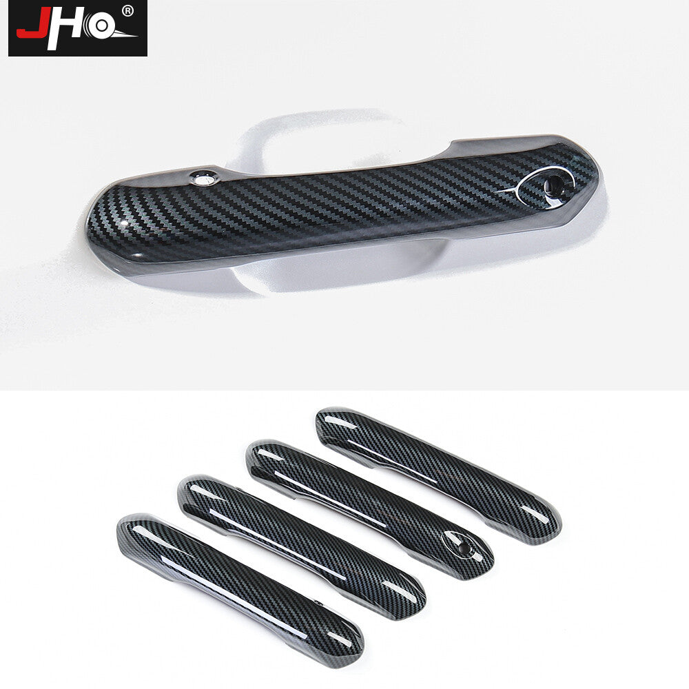 Carbon Fiber Car Door Handles Molding Cover Trim Decor for Ford Explorer 2020