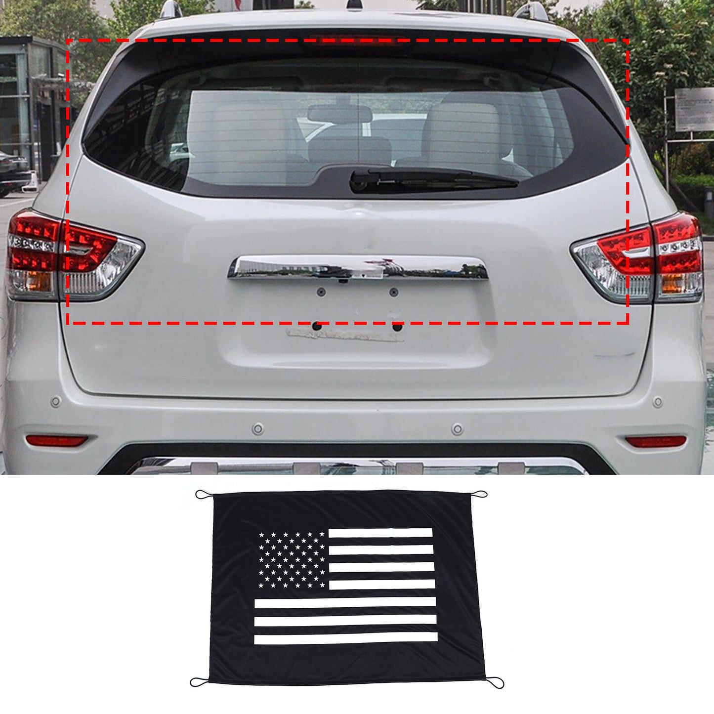 Trunk Safety Cargo Luggage Sun Visor for Nissan Pathfinder 2013 - 24 ( Flash) Q