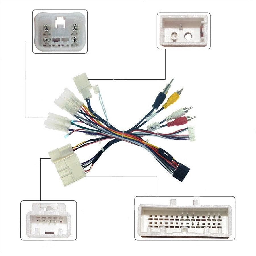 Car Audio 16PIN Android Power Wiring Harness Cable Adapter Canbus for Subaru