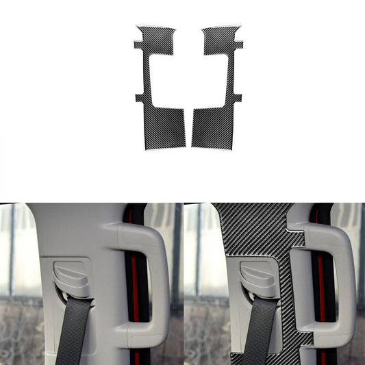 2Pcs Center Cup Frame Trim Cover Decoration Carbon Fiber for Audi Q5 2009-2017 v