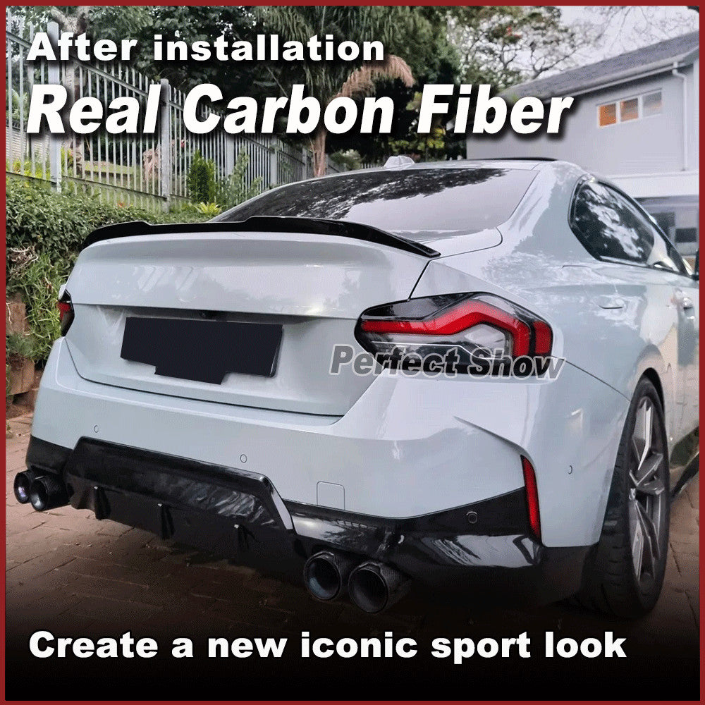for BMW G42 230i M240i G87 M2 Coupe 2021-23 REAL Carbon Rear Trunk Spoiler Wing