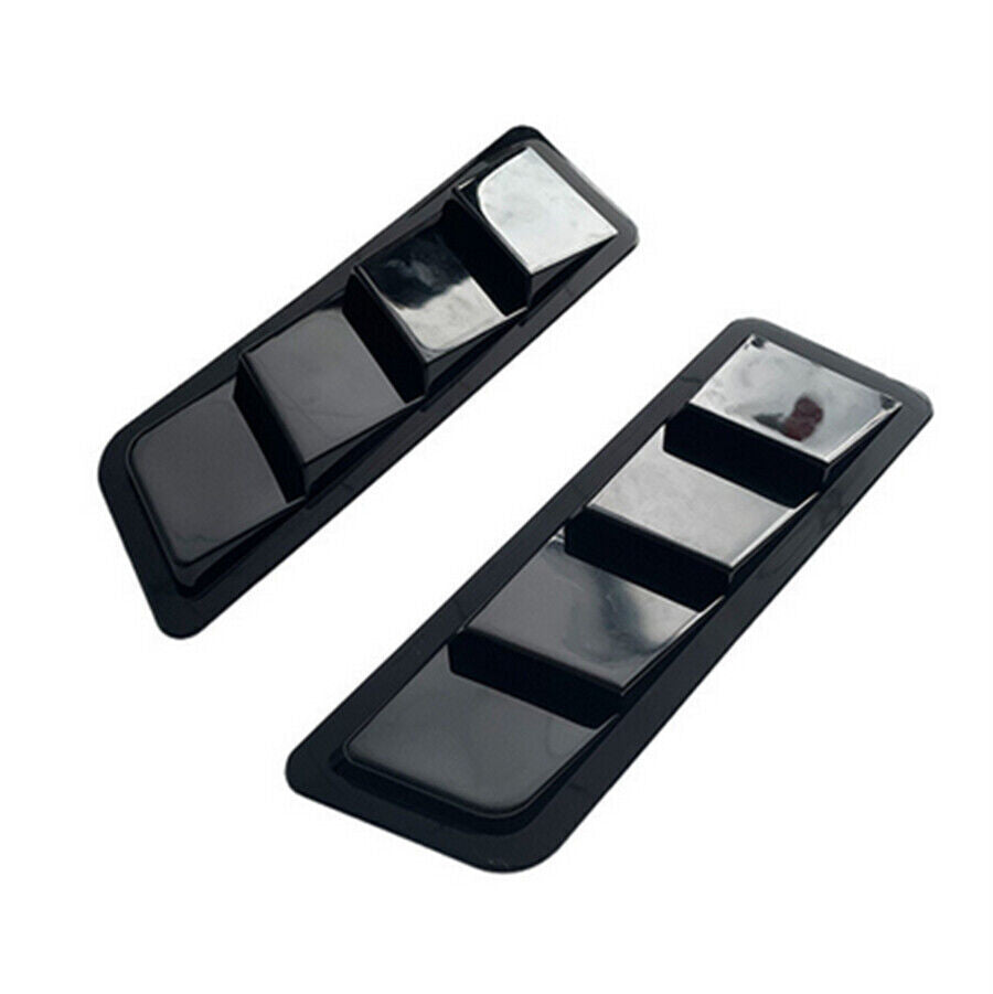 Glossy Black ABS Plastic Car Air Flow Intake Hood Scoop Vent Bonnet Decor Cover Q