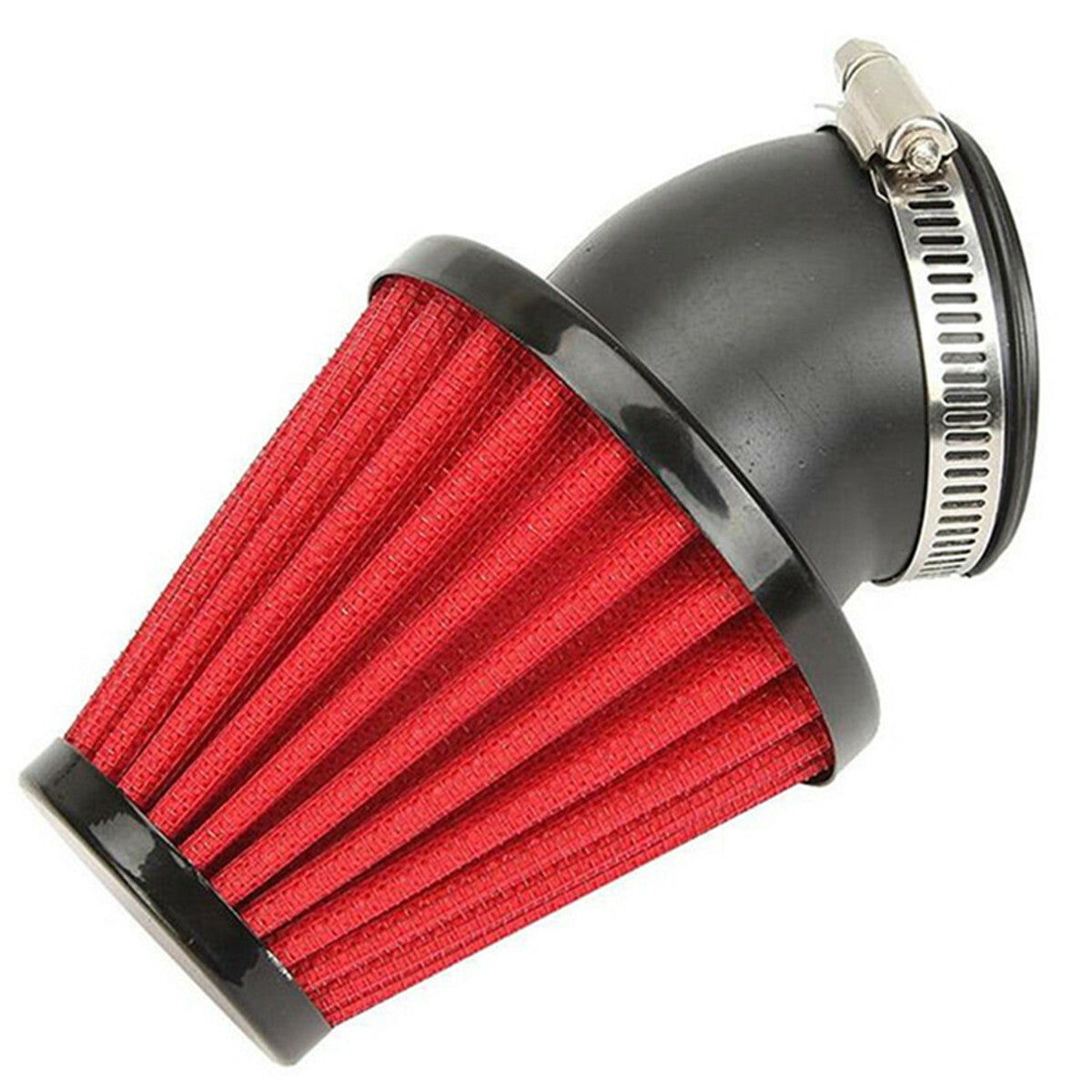 45 Degree Bend Inlet Car Cold Air Intake Filter Cone Style With Adjustable Clamp Q