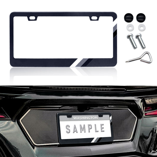 for Toyota RAV4 Accessories Gray Tri Color Car License Plate Tag Frame Cover