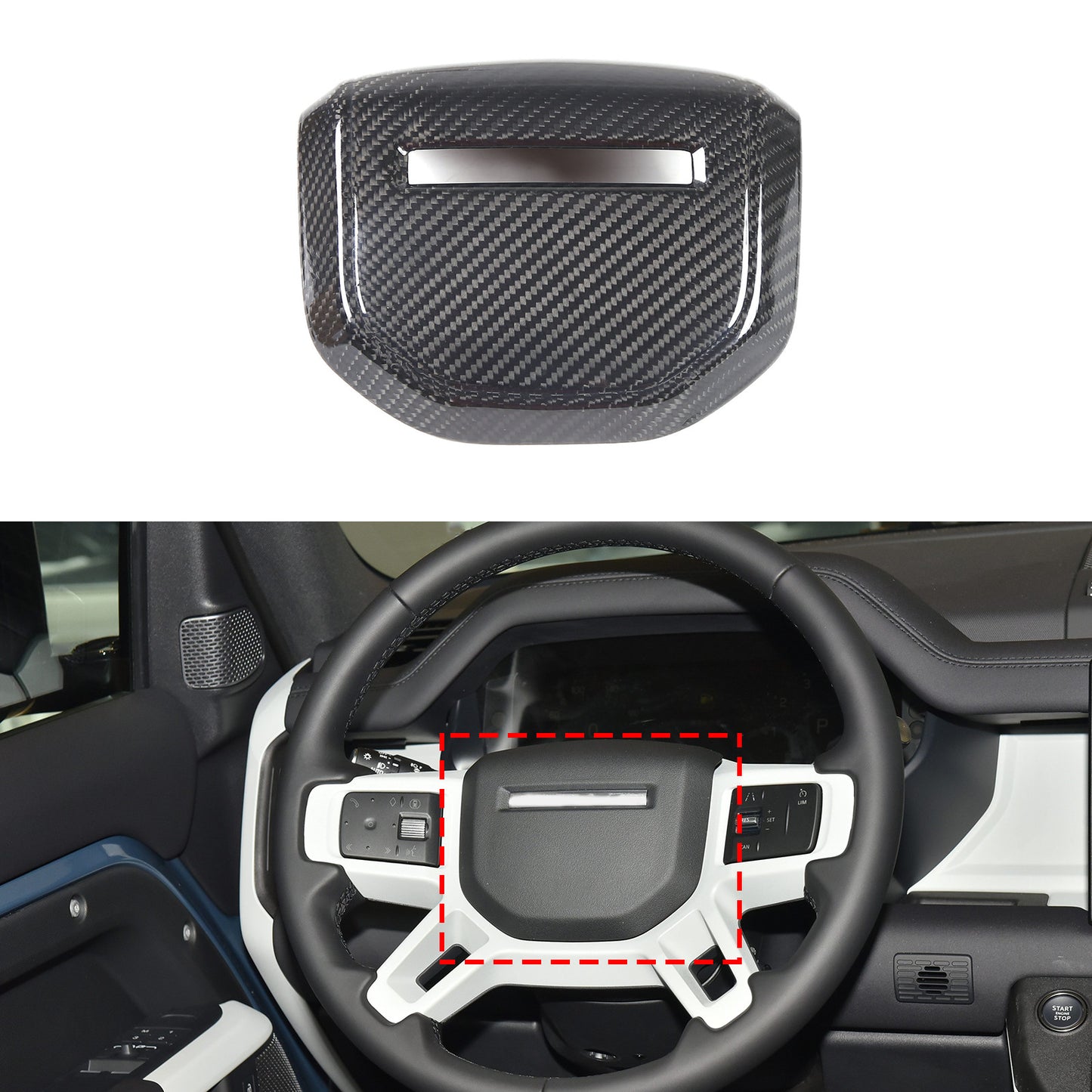 Carbon Fiber Interior Tailgate Opening Frame for Range Rover Vogue 2023 - 2024- v