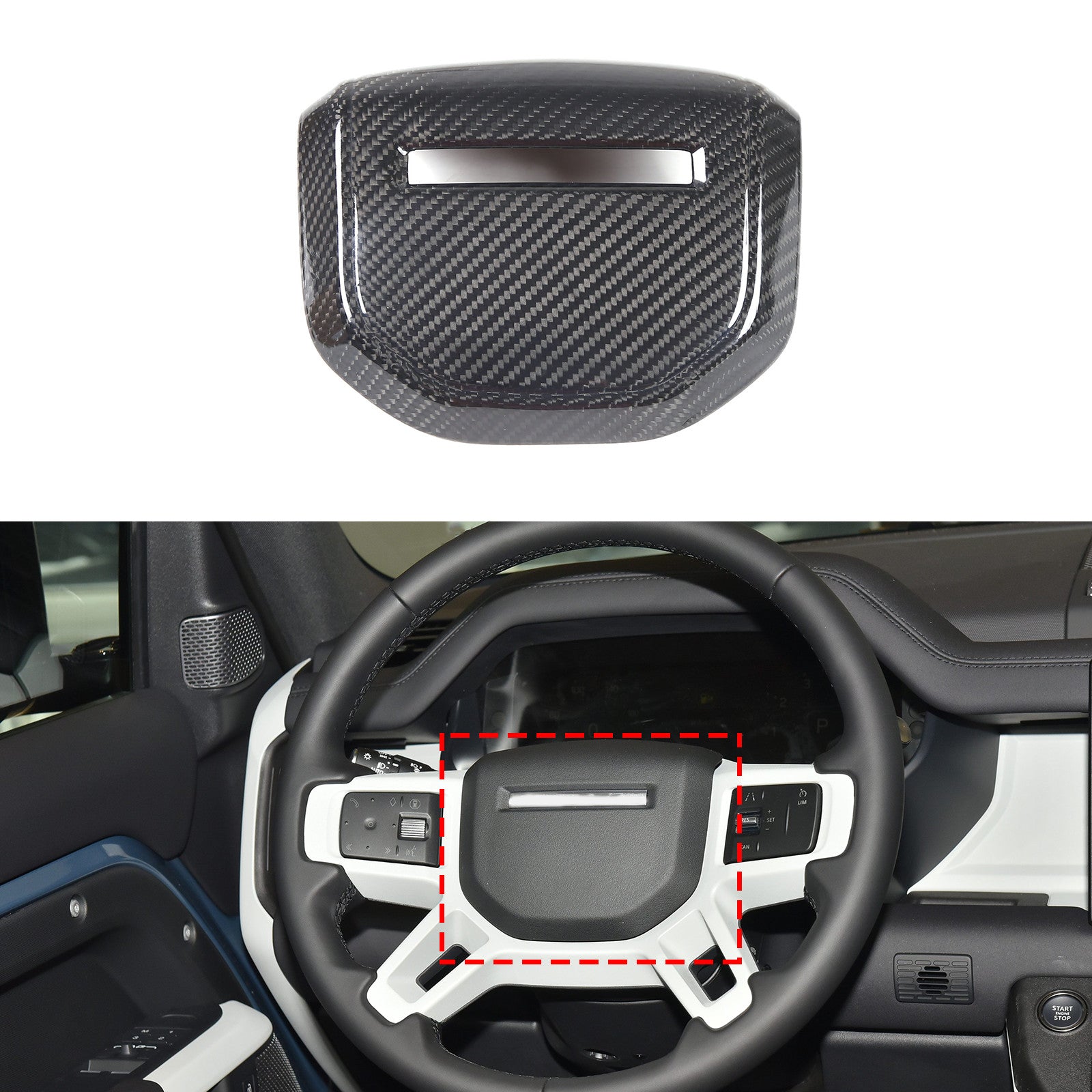 Carbon Fiber Interior Tailgate Opening Frame for Range Rover Vogue 2023 - 2024- v