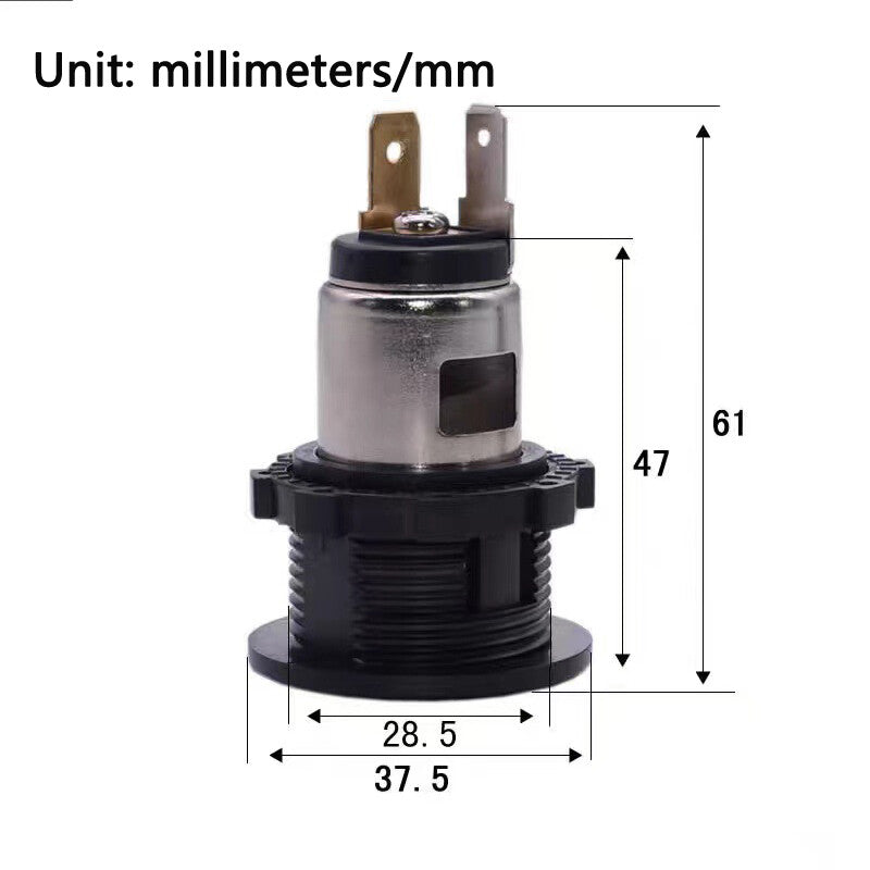 12V/24V cigarette lighter power socket and plug, suitable for cars and motorcycles. n