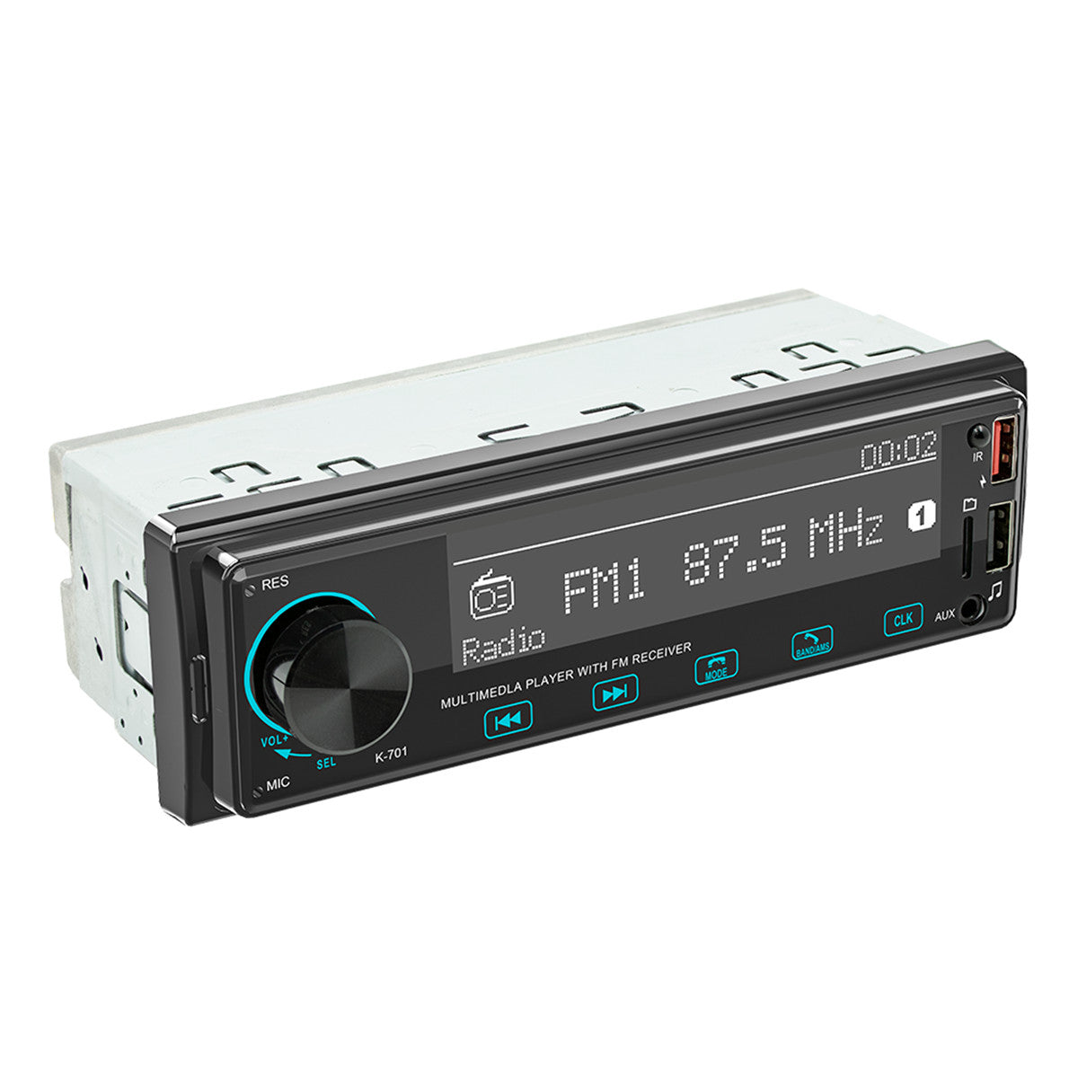 Car stereo radio MP3 player with single 1DIN input, Bluetooth/FM/AUX input/TF/USB input. n