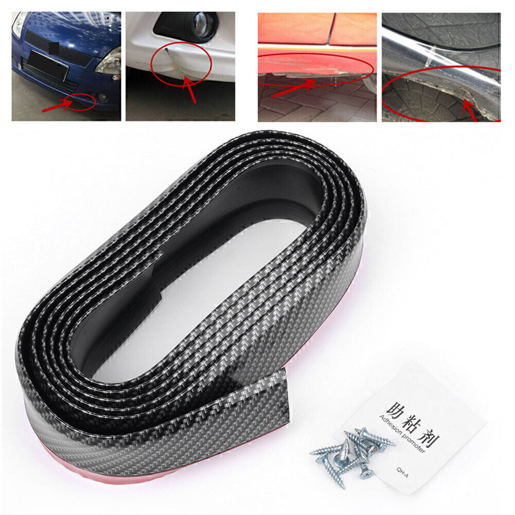 2.5M Black Car Lower Lip Protective Strip/Auto Bumper Skirts Rubber Anti-Scratch