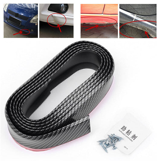 2.5M Black Car Lower Lip Protective Strip/Auto Bumper Skirts Rubber Anti-Scratch