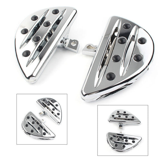 2x Chrome Motorcycle Footrest Rest Foot Pegs Pedal for Harley Touring FLT FLH