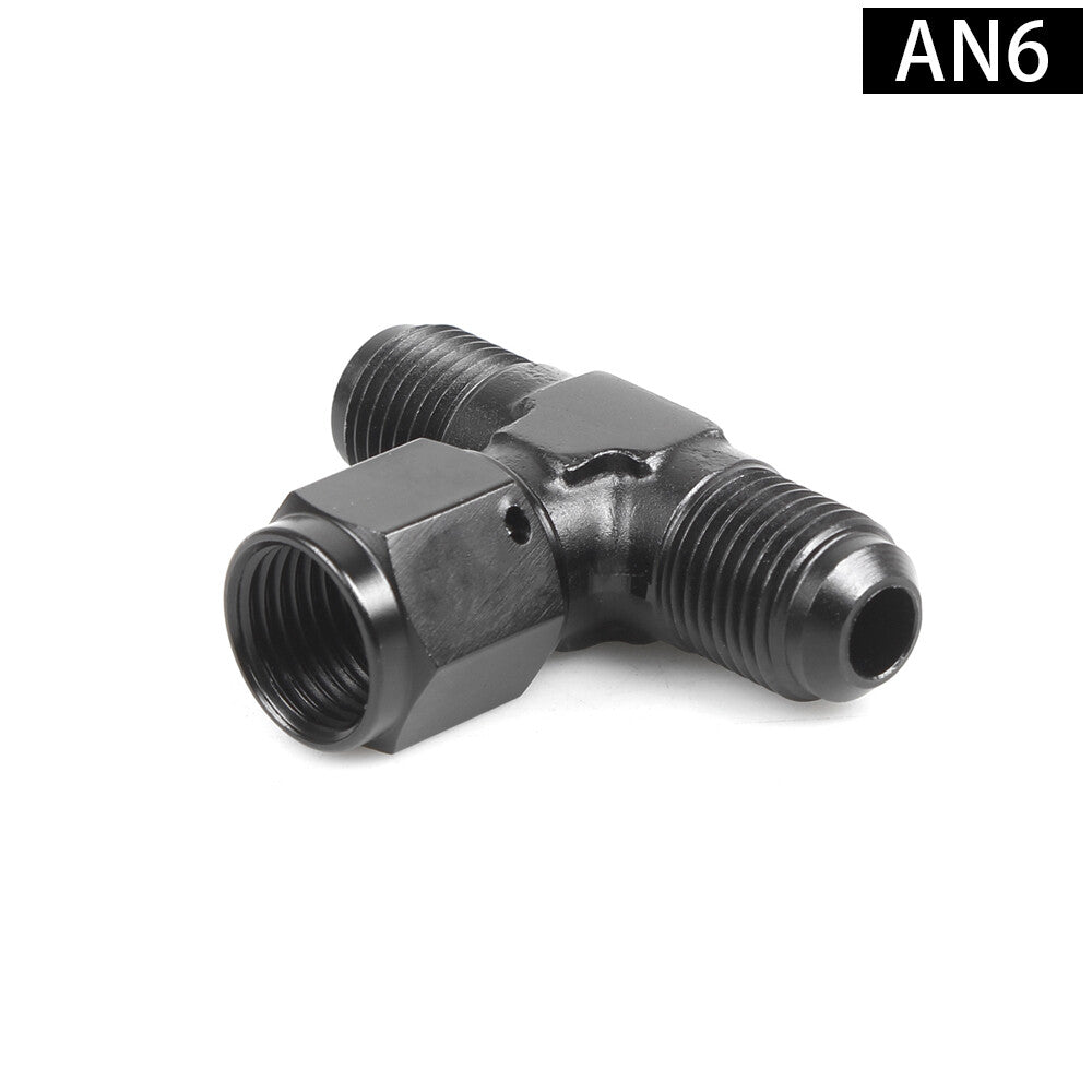 AN4/AN6/AN8/AN10/AN12 Male Tee Adapter Female Swivel on Side T Piece Fitting Q