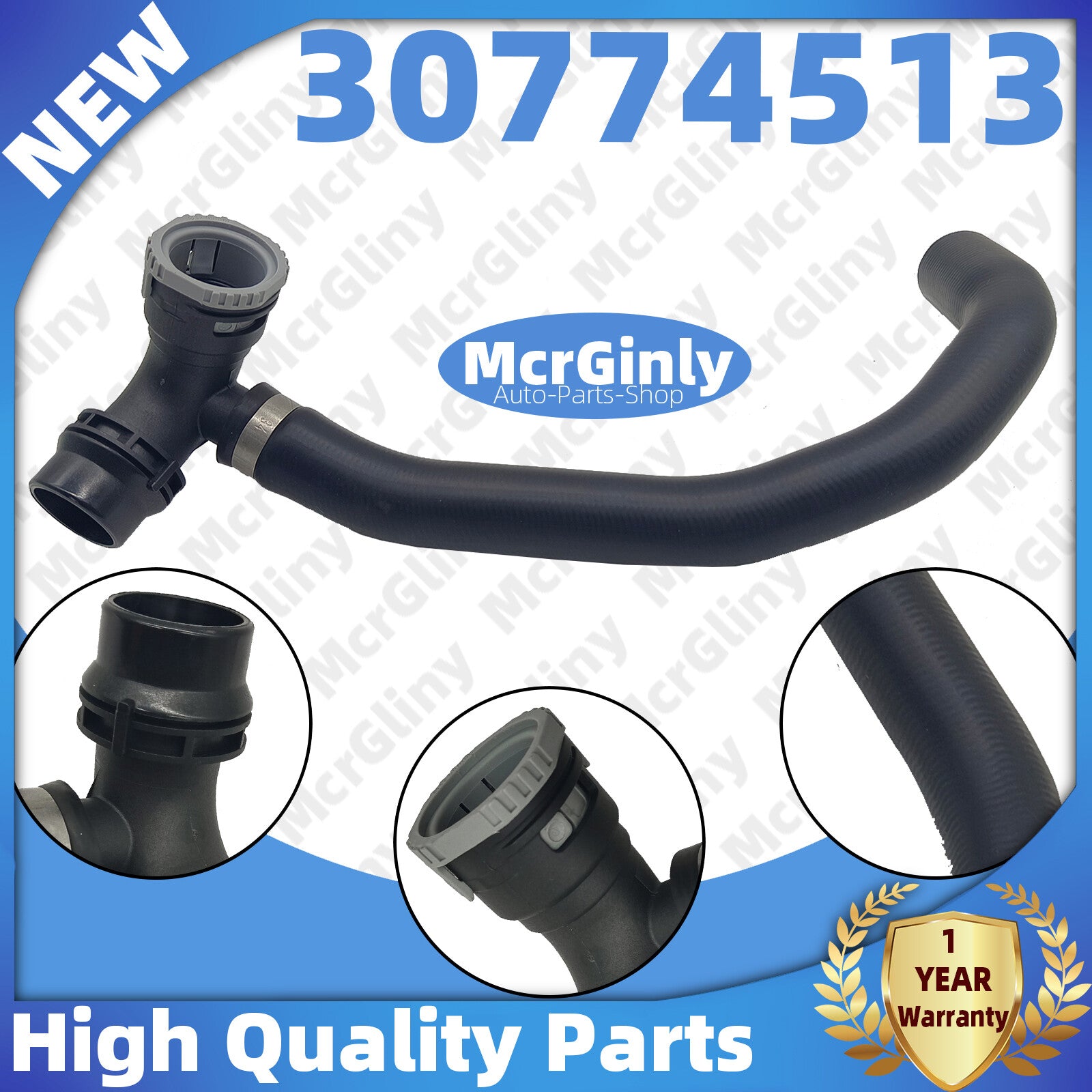 3.0T/3.2T Radiator Coolant Hose #30774513 Suitable for Volvo XC90 XC70 XC60 V60 V70 S60- n