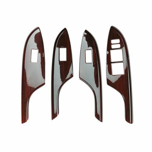 4pcs for Toyota for Corolla 07-13 Red Wood Grain Window Lift Panel Switch Cover Trim