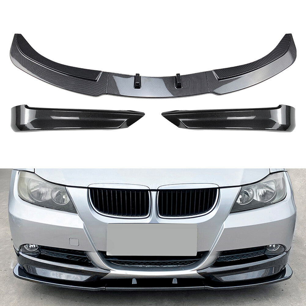 Front Bumper Spoiler Lip+Side Splitter Cover Trim for BMW 3 Series E90 E91 320i