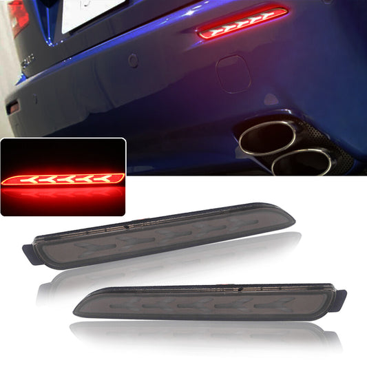 2-piece smoked lens rear bumper brake light LED kit for Sienna for Avalon - v