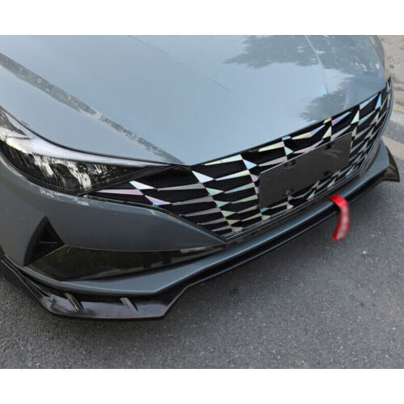 3x for Hyundai for Elantra 21-23 Black Front Bumper Lip Chin Splitter Spoiler Guard