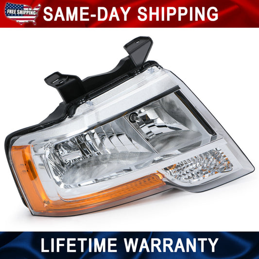 for Ford Expedition 2015 2016 2017 Headlight Passenger Side Chrome FL1Z13008G