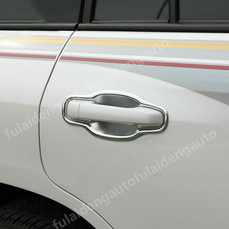 for Toyota for Land Cruiser 2016-2021 Chrome Exterior Door Handle Bowl Cover Trim