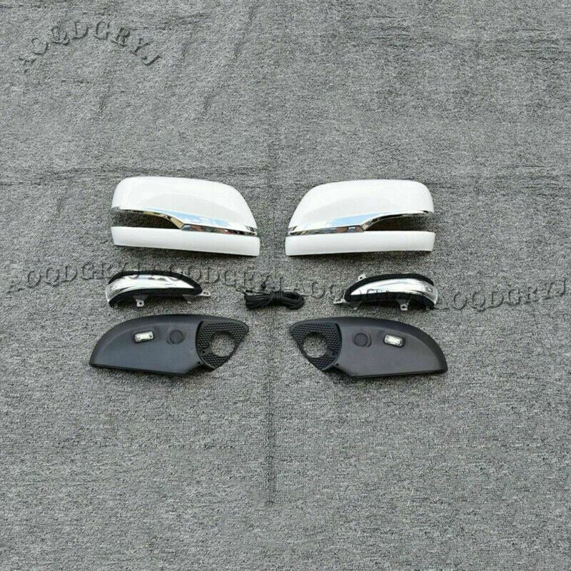 For 2016-2021 for LEXUS LX570 Car Pearl White Rearview Mirror Cover W/ Turn Signal