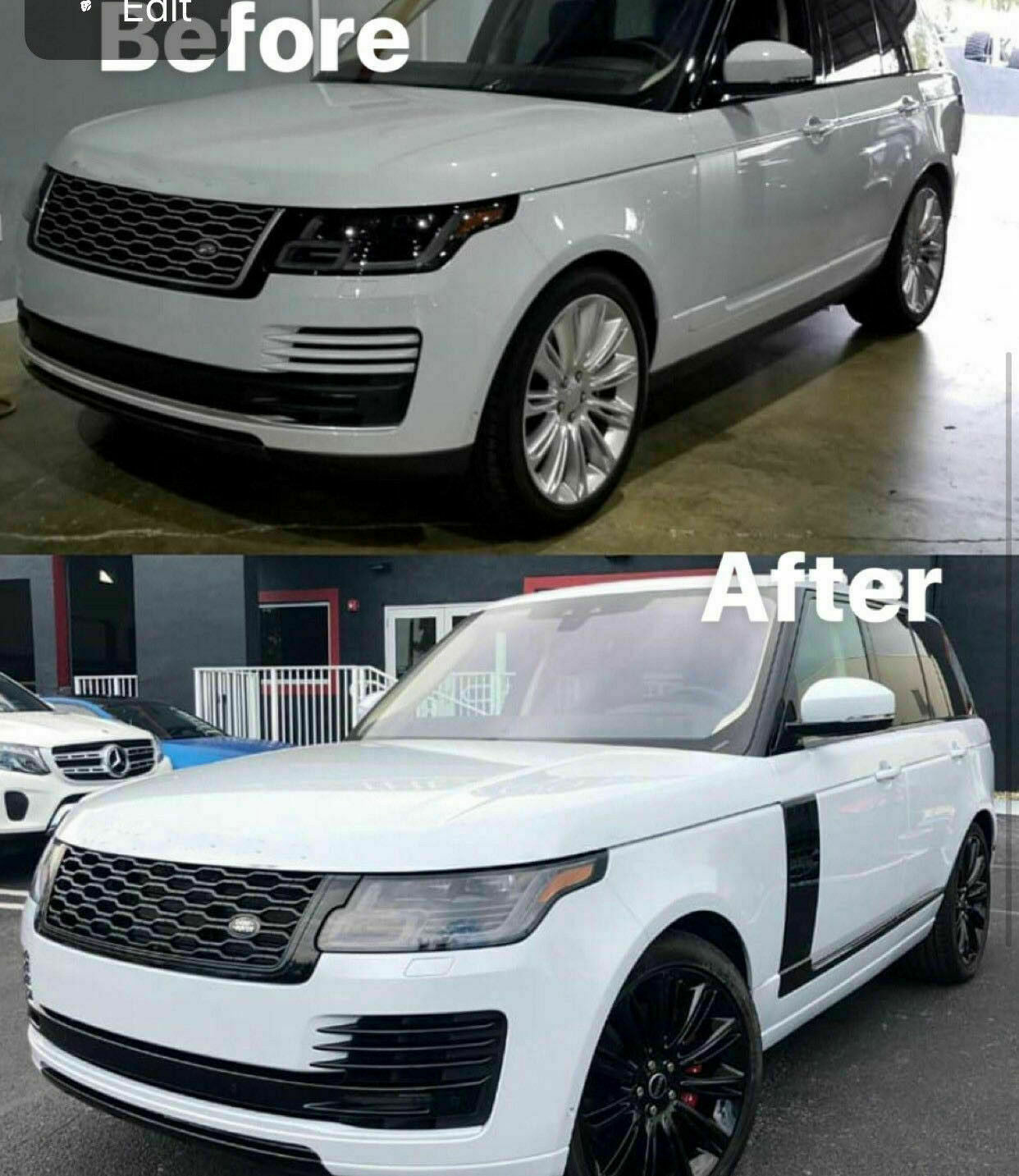 Black Door Side Fender Vent Cover Panel Trim for Range Rover Vogue L405 2013-21