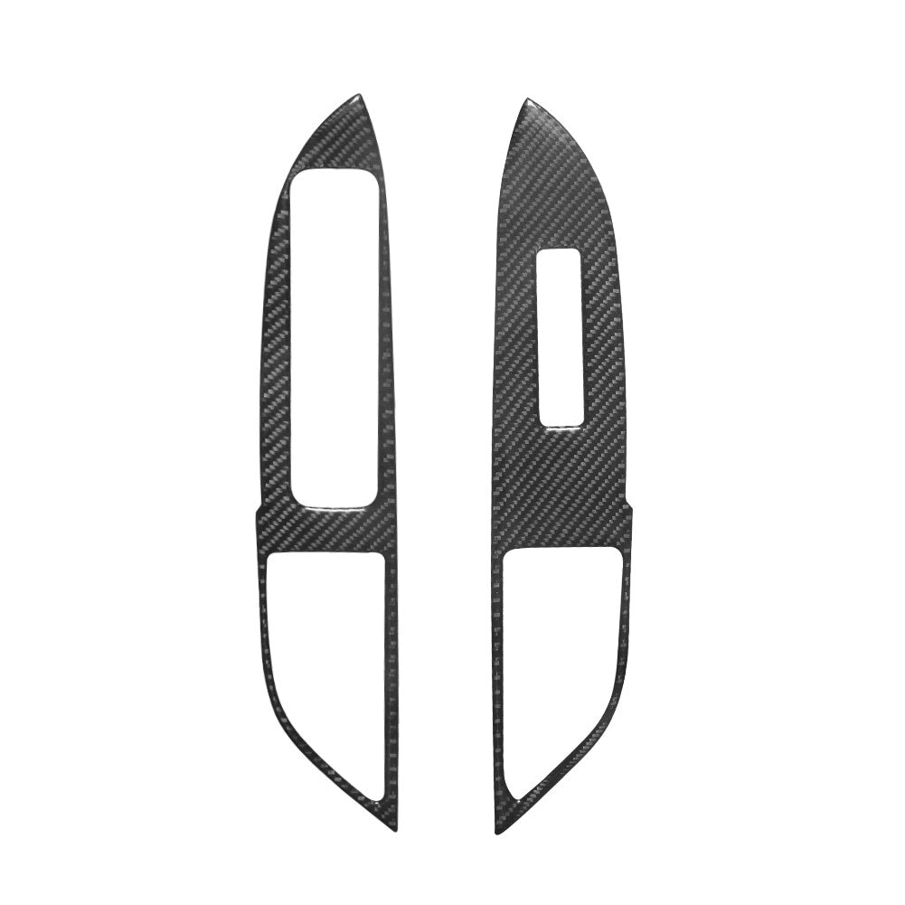 2Pcs Red Carbon Fiber Interior Rear Door Panel Cover Trim for Infiniti G37 10-13 v