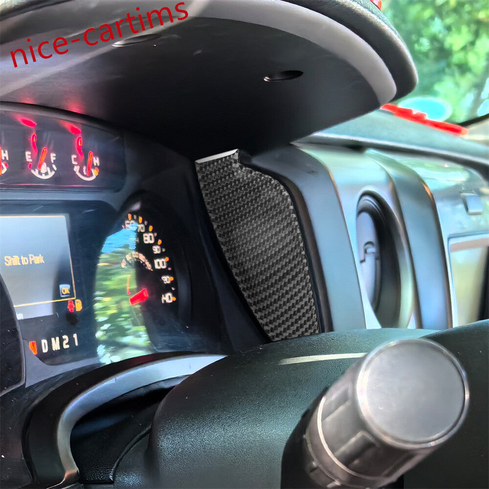 2¡ÁCarbon Fiber Instrument Dashboard Side Panel Cover Fit for Ford F150 2009-2014