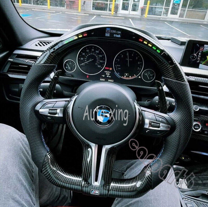 for BMW Carbon Fiber Led Steering Wheel for BMW M2 M3 M4 M5 M6 M7 X5 X6 F82 F10 F87