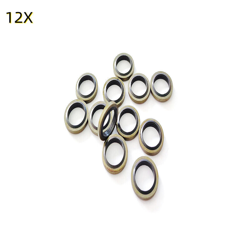12Pcs 12mm Banjo Bolt Seals Fuel Line Sealing Washer 12V 24V 5.9 3963983