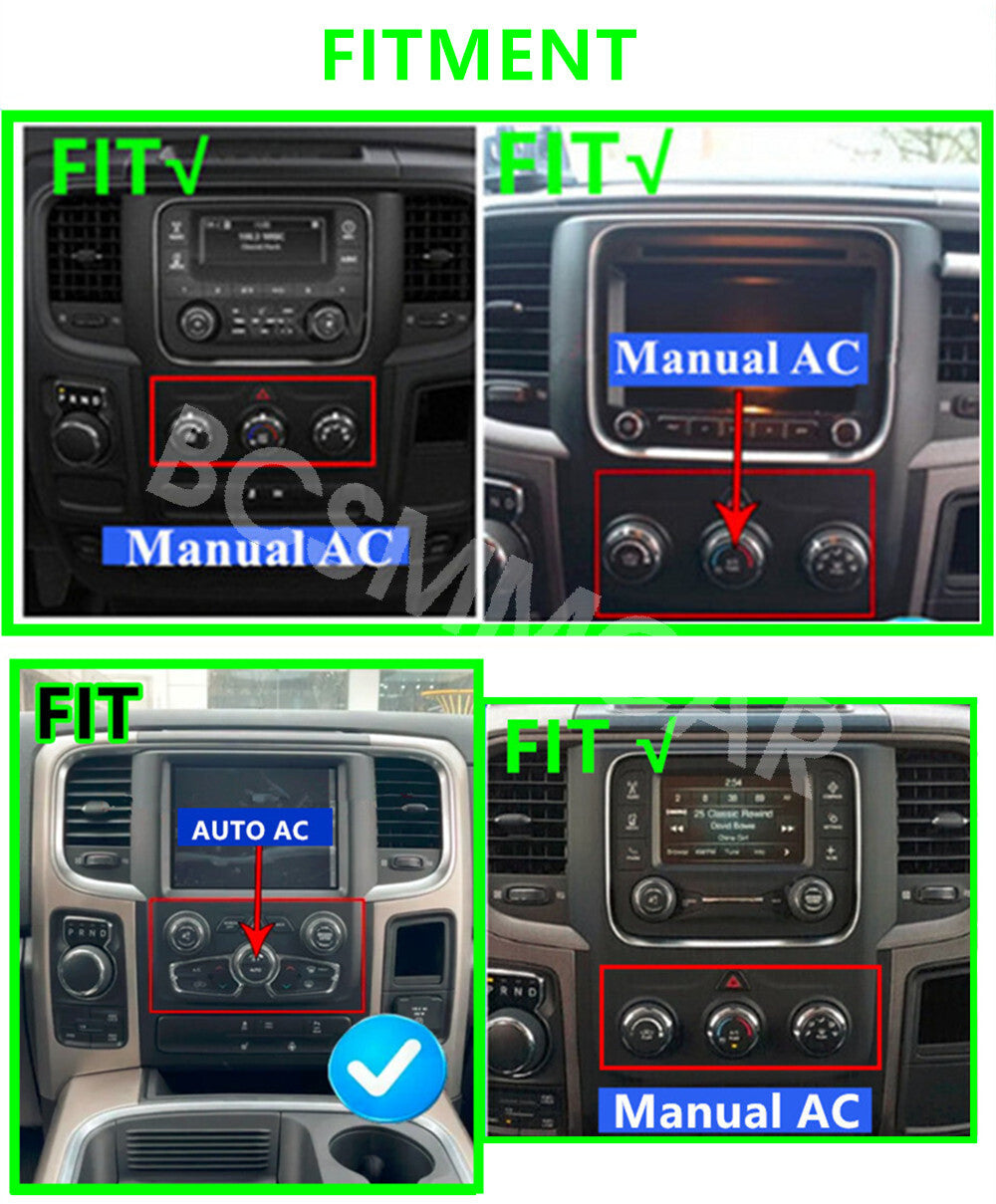 Fit for Dodge for RAM 3500 2013-2019 Car Radio Vertical Screen GPS 4+32G W/Frame