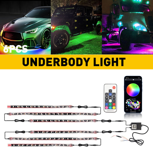 AUXITO RGB LED strip light bar underpipe neon light kit A