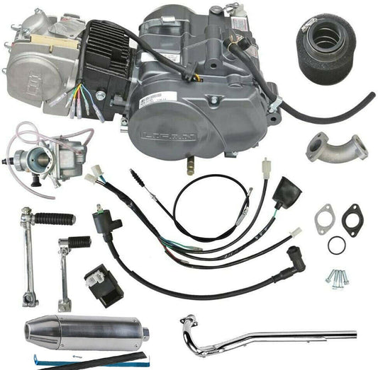 for Lifan 140CC engine motor + exhaust kit for CRF50 SSR 110cc 125cc Dirt bicycle CT70