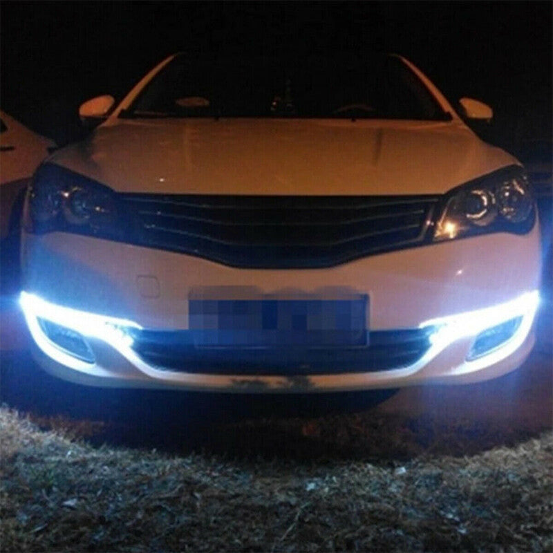 2x White 12V 10-LED Daytime Running Light DRL Car Fog Day Driving Lamp Lights US v
