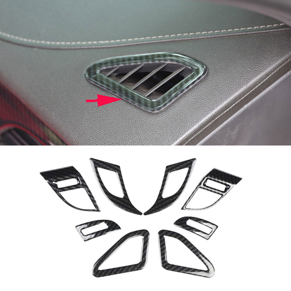 for Cadillac ATSL 2014-17 ABS Carbon Fiber Console Air Outlet Vent Frame Trim 8P