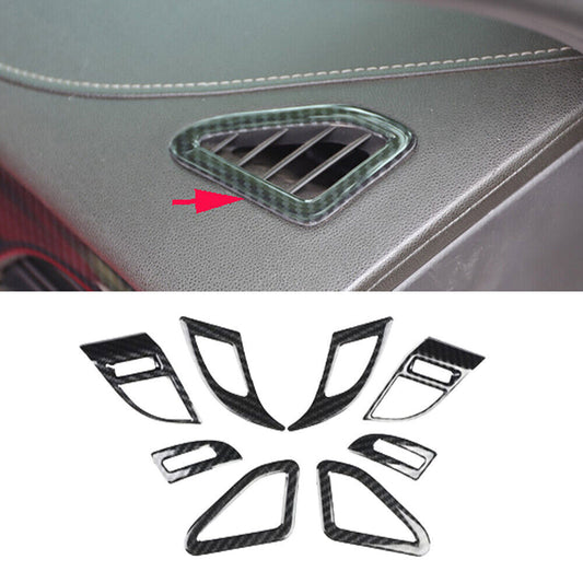 for Cadillac ATSL 2014-17 ABS Carbon Fiber Console Air Outlet Vent Frame Trim 8P