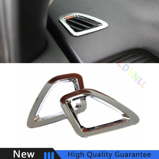 for Jeep Cherokee 2014-2020 Chrome Silver Dashboard Upper Air Outlet Vent Trim