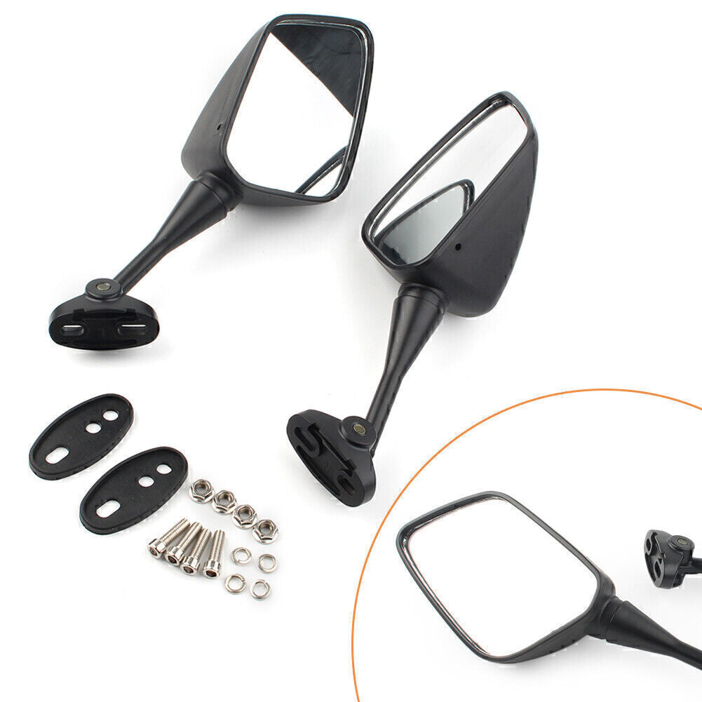 Motorcycle Pair Rear View Mirrors Black For HYOSUNG GT125R GT250R GT650R GT650S