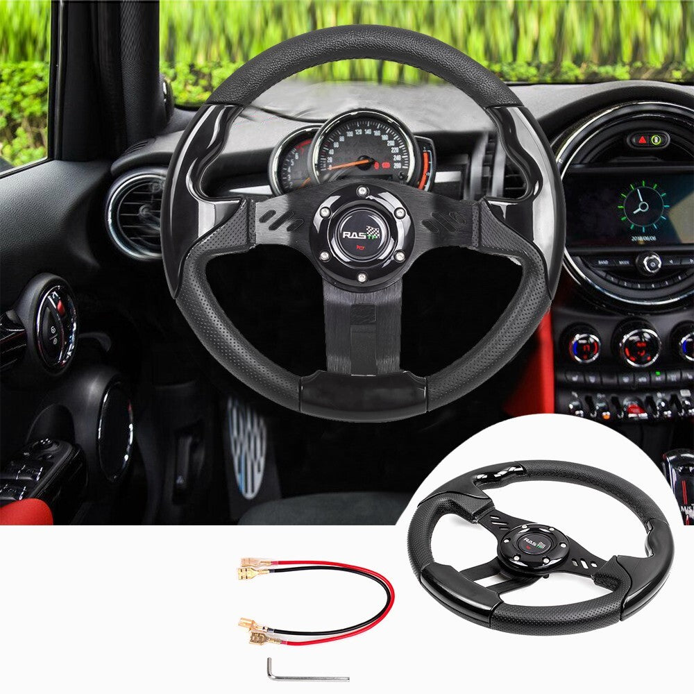 For 84-04 for Ford for Mustang Non-GT Steering Wheel +Hub Adapter+Horn Button