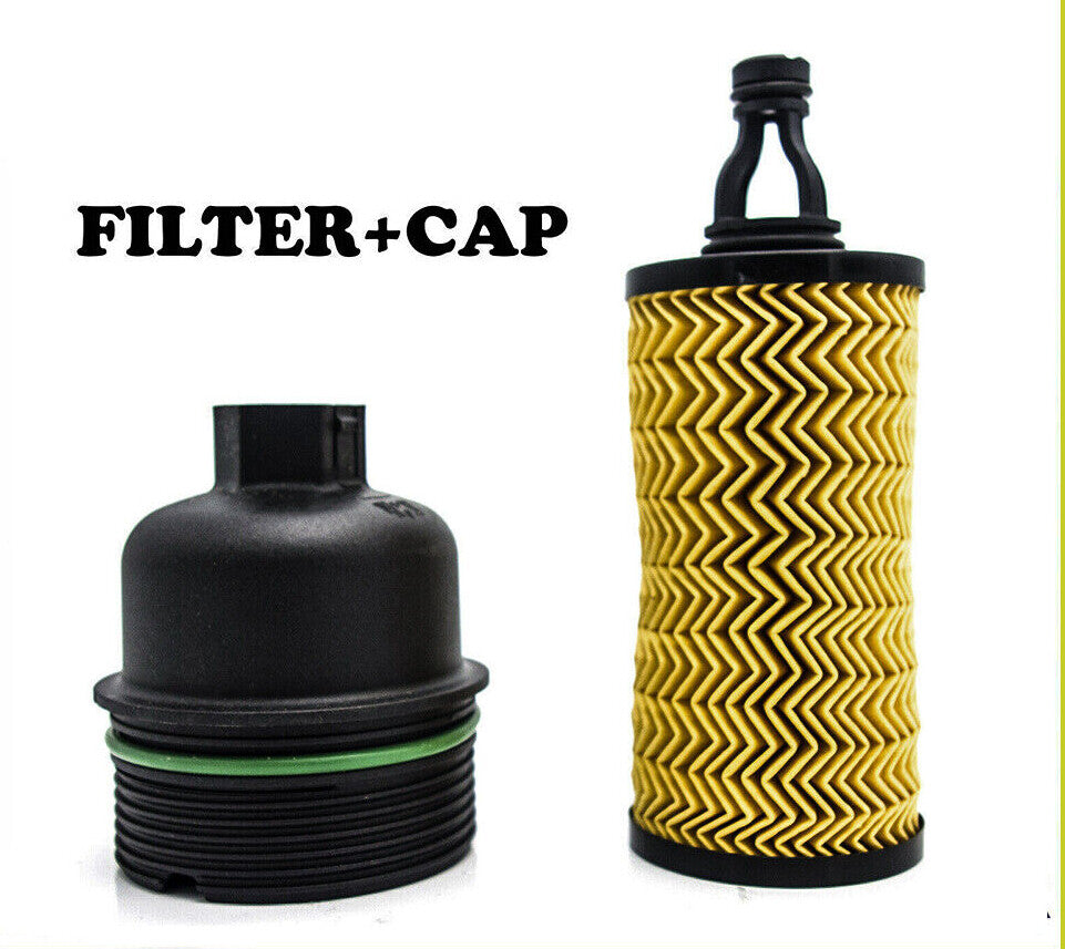 New Oil Filter +Cap 287289 311401 Fit for Maserati Ghibli for Levante 3.0L 2014-2018