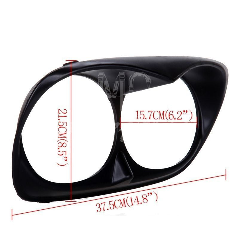 Matt Black Headlight Bezel Scowl Outer Fairing Cover For Road Glide Custom 98-13 Q
