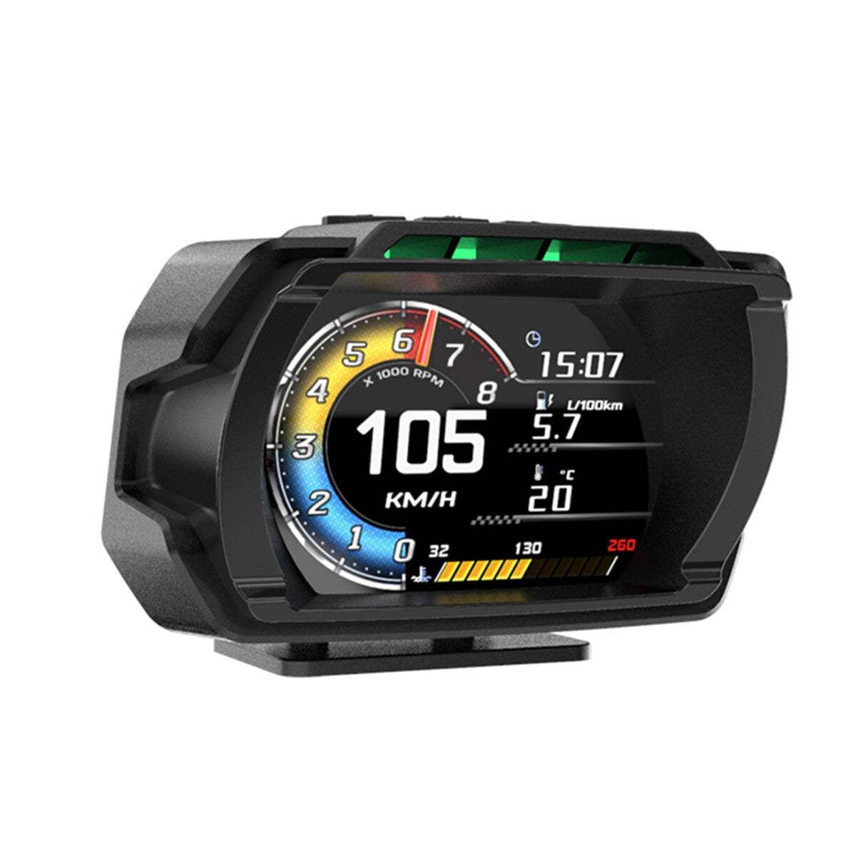 for Smart OBD2 HUD Car Digital GPS Speedometer Head Up Display KMH Speed RPM Alarm