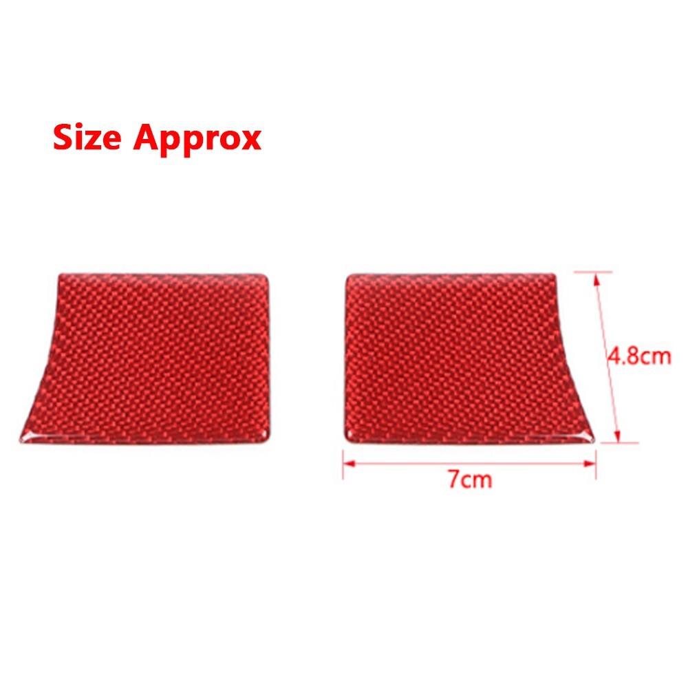 2x Red Carbon Fiber Inner Door Bowl Panel Cover Trim for Ford for Mustang 2009-2013