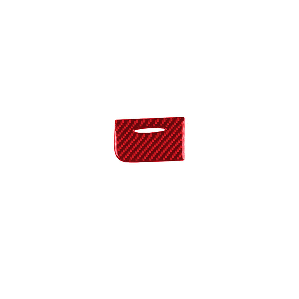 Red Carbon Fiber Glove Box Handle Trim for Mercedes-Benz E-Class W211 2003-2009