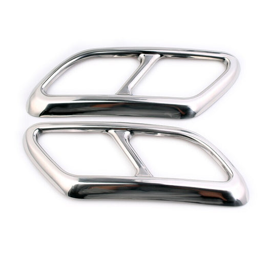 Dual exhaust muffler end cap trim for Volvo 2016-2020 S90 V90 S60 (pointed-end) Q