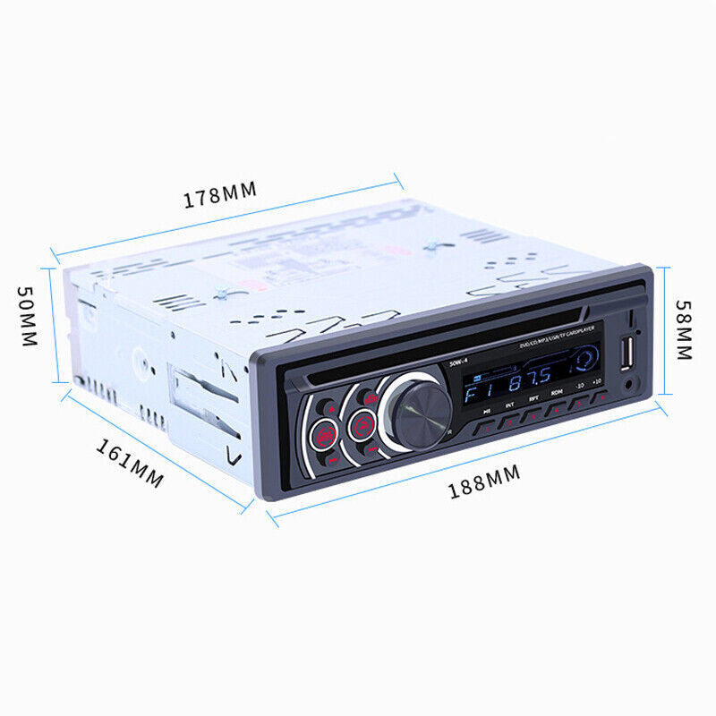 12V LCD 1DIN Car Bluetooth DVD/CD Player Remote Control MP3 Music Audio Radio n
